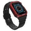 Pasek z etui ochronnym Protect Strap Band do Apple Watch 38 / 40 / 41 mm opaska obudowa pancerna - czarny, czerwony